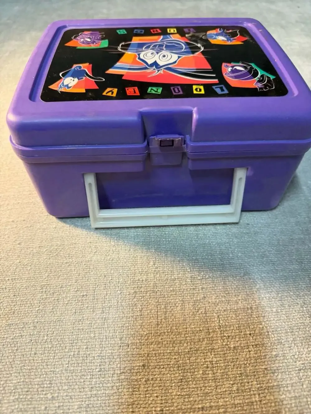 Vintage 1998 Looney Tunes Purple Plastic Lunch Box by Thermos
